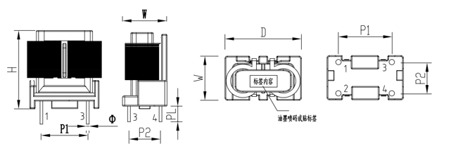 SQ1010扁平線(xiàn)電感封裝尺寸圖